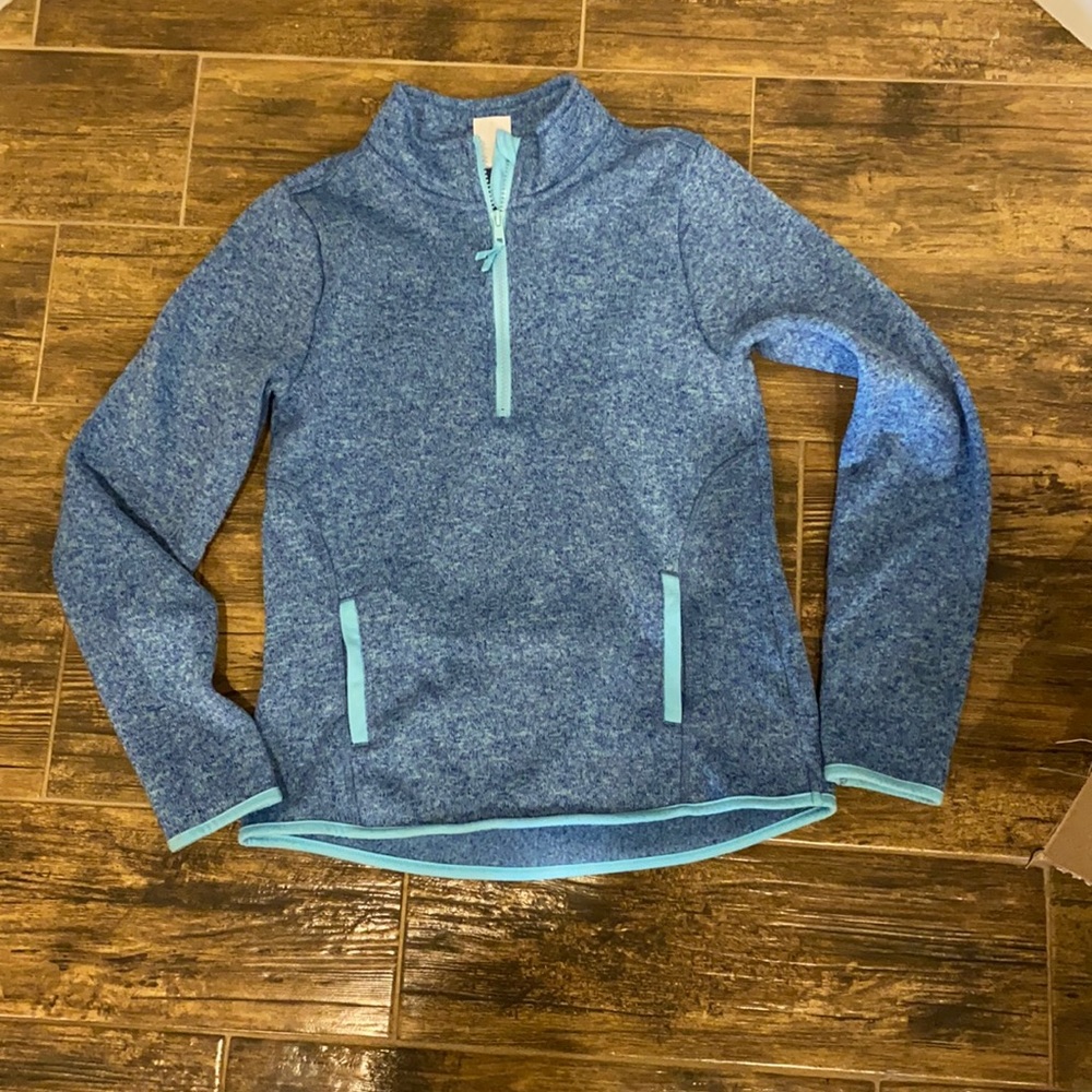 1/4 zip pullover blue